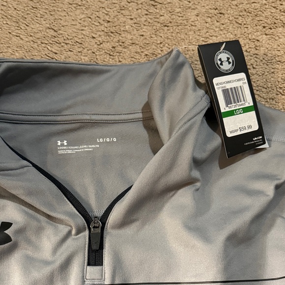 Under Armour Silver Quarter-Zip Pullover - Picture 2 of 3